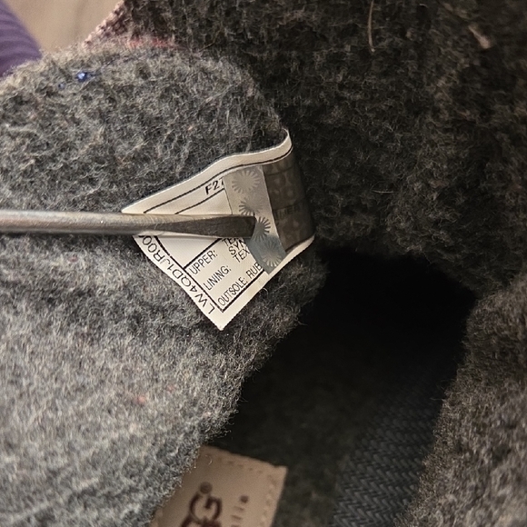 UGG Marais Plaid Waterproof Wool Lined Pull On Boots 1001797 Women's Size 8 - Picture 12 of 13